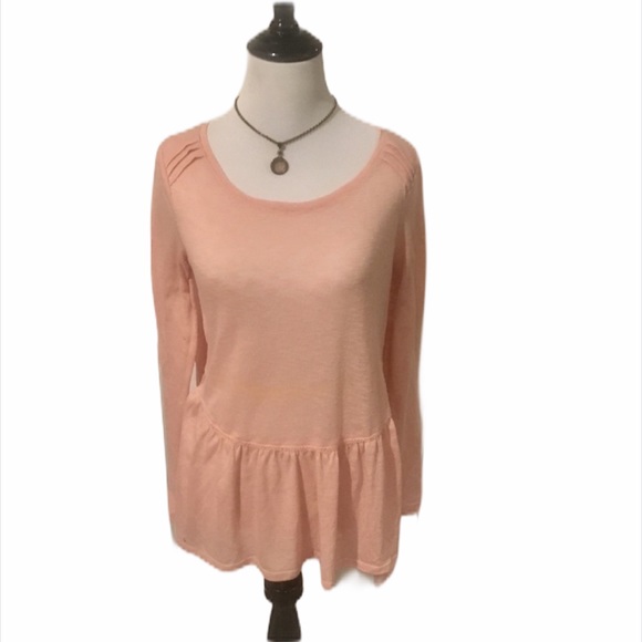 LC Lauren Conrad blush top with lace accent-XS - Picture 1 of 8